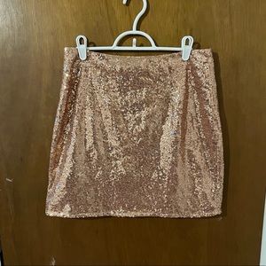 Cupshe rose gold sequined mini skirt